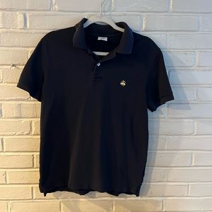 Medium navy blue brooks brothers polo, two very small not noticeable stains